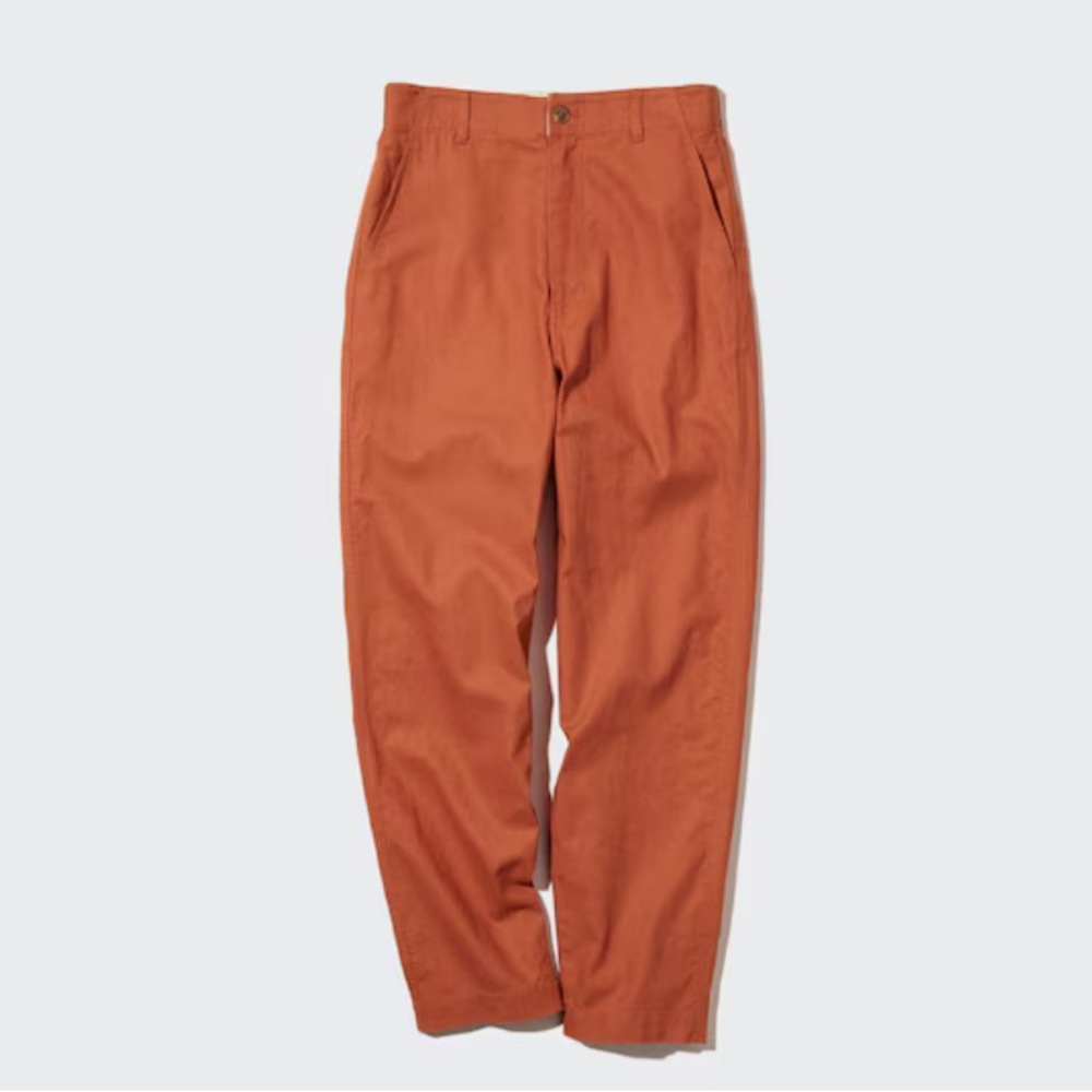 Uniqlo rust red tapered pants